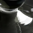 Vază de interior înaltă, din sticlă albă și transparentă, fabricată în Italia - Clodino Viadurini