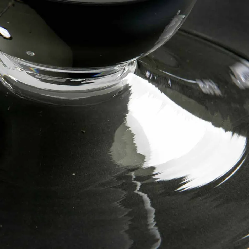 Vază de interior înaltă, din sticlă albă și transparentă, fabricată în Italia - Clodino Viadurini