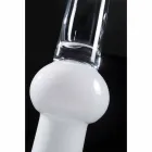 Vază interioară înaltă din sticlă transparentă și albă Made in Italy - Ludovico Viadurini