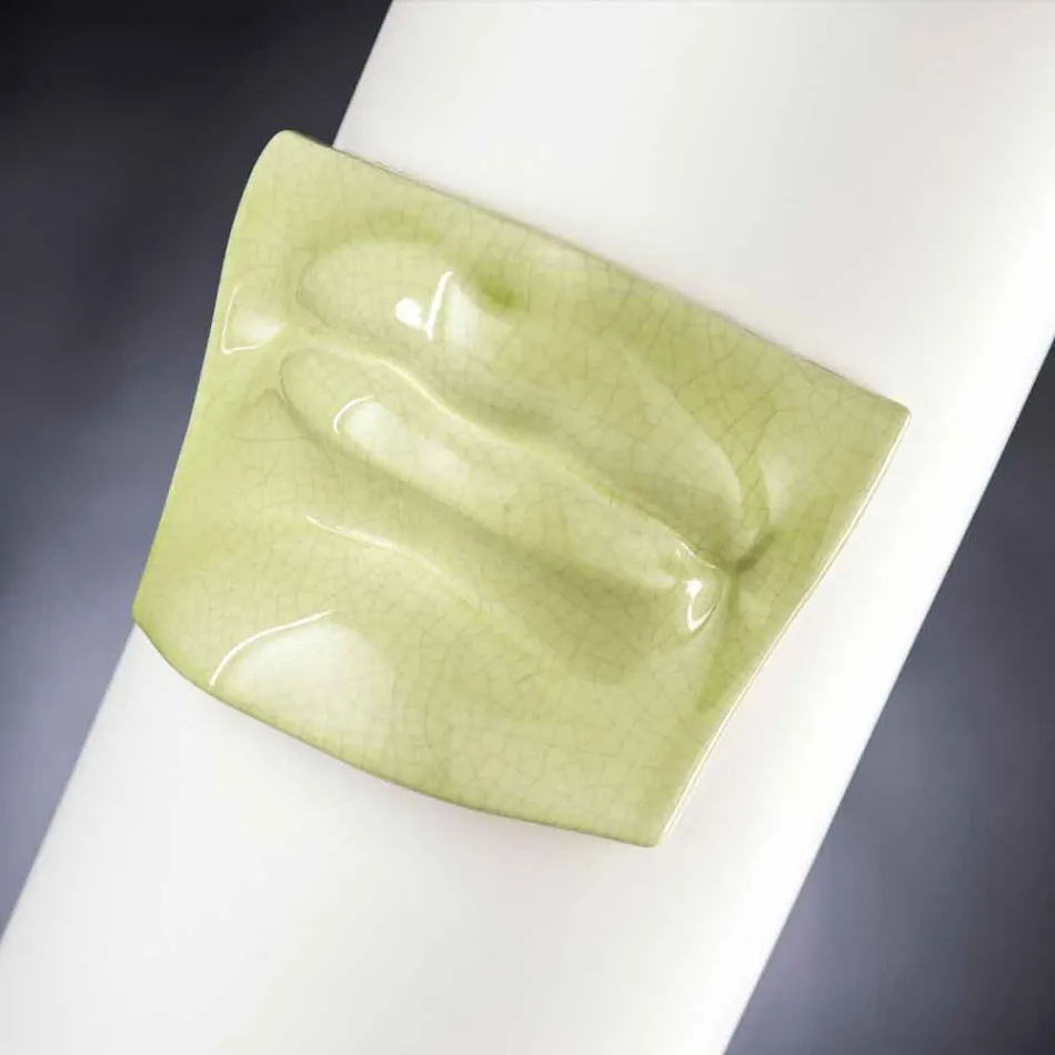 Vază decorativă înaltă din ceramică colorată realizată manual în Italia - Monte Viadurini