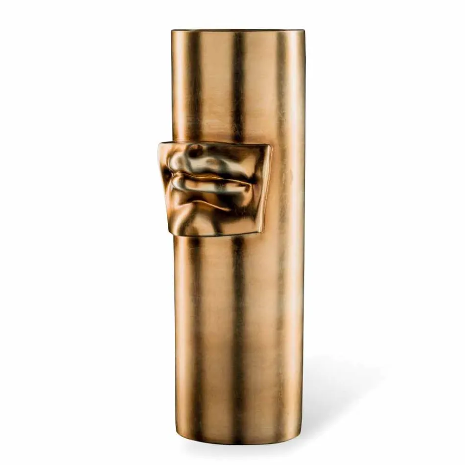 Vază decorativă înaltă din ceramică colorată realizată manual în Italia - Monte Viadurini