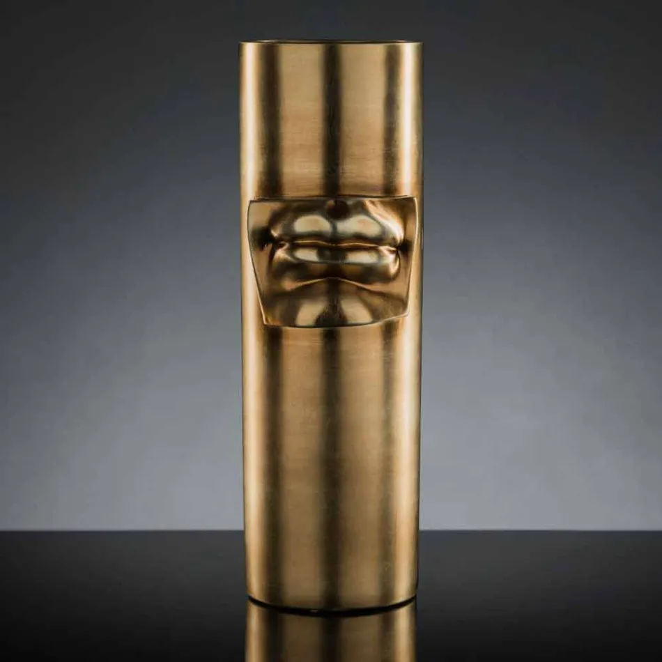 Vază decorativă înaltă din ceramică colorată realizată manual în Italia - Monte Viadurini