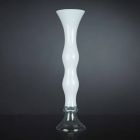 Vază decorativă înaltă din sticlă transparentă și albă Made in Italy - Gondo Viadurini