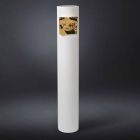 Vaza înaltă din ceramică albă cu detaliu colorat Made in Italy - Monte Viadurini