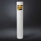 Vaza înaltă din ceramică albă cu detaliu colorat Made in Italy - Monte Viadurini