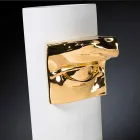 Vaza înaltă din ceramică albă cu detaliu colorat Made in Italy - Monte Viadurini