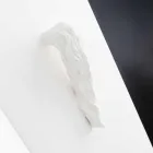 Vază interioară înaltă din ceramică albă realizată manual în Italia - Jacky Viadurini