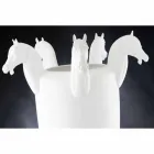 Vază interioară înaltă din ceramică albă sau aur lucios Fabricată în Italia - Jacky Viadurini