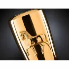 Vază interioară înaltă, finisată în ceramică aurie, realizată manual în Italia - Jacky Viadurini