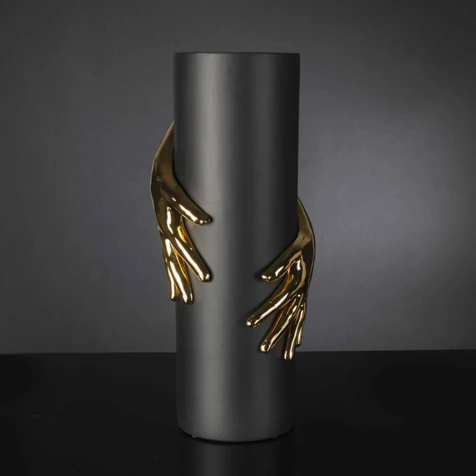 Vază ceramică interioară înaltă, fabricată manual în Italia - Monte Viadurini