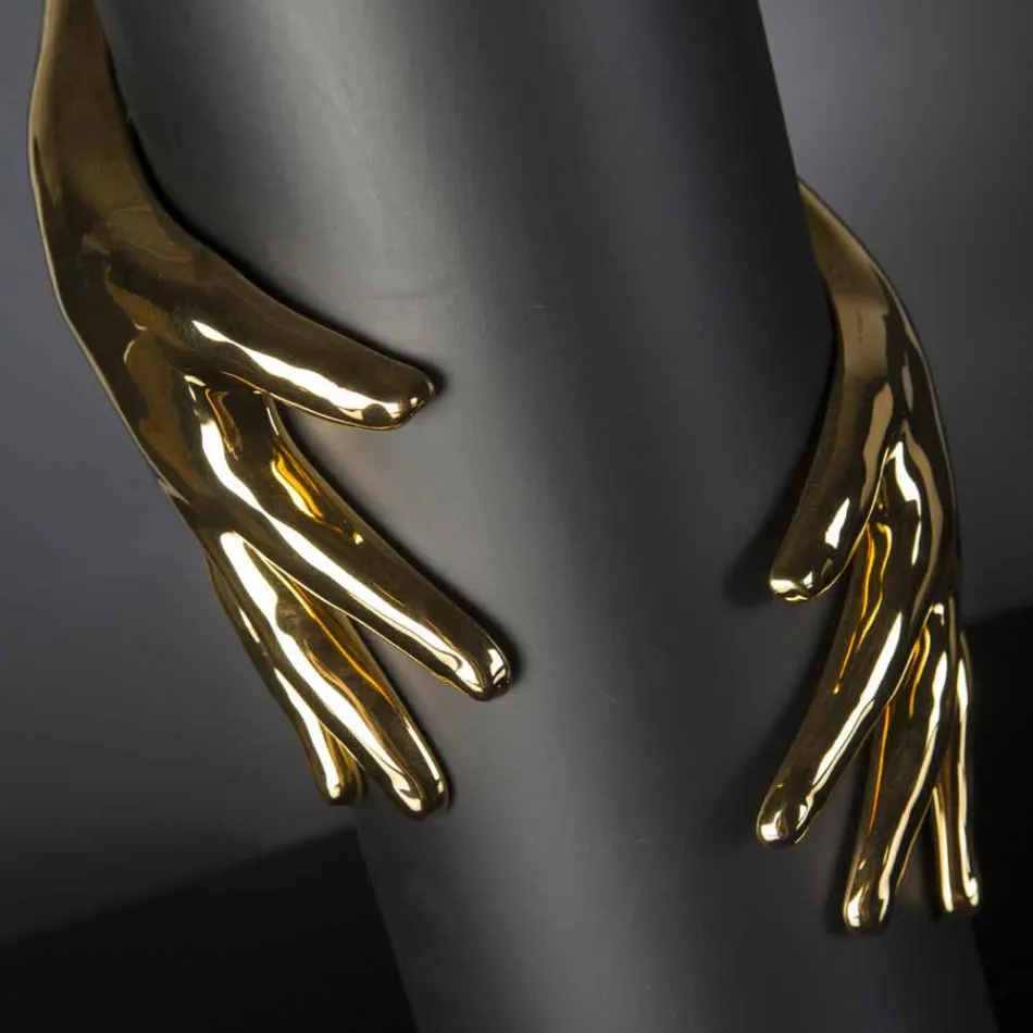 Vază ceramică interioară înaltă, fabricată manual în Italia - Monte Viadurini