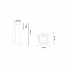 Vaza albă de interior sau exterior din plastic de 3 dimensiuni - Gem de Myyour Viadurini