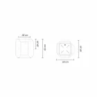 Vaza albă de interior sau exterior din plastic de 3 dimensiuni - Gem de Myyour Viadurini