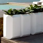 Vaza albă de interior sau exterior din plastic de 3 dimensiuni - Gem de Myyour Viadurini