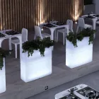 Vază luminoasă de exterior în două culori din polietilenă fabricată în Italia - Lambo Viadurini