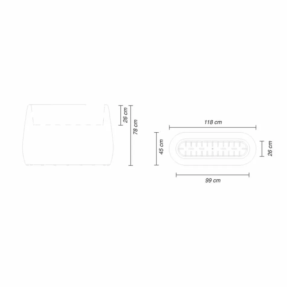 Vaza pentru interior sau exterior, jardiniere din plastic 3 dimensiuni - Pandora by Myyour Viadurini