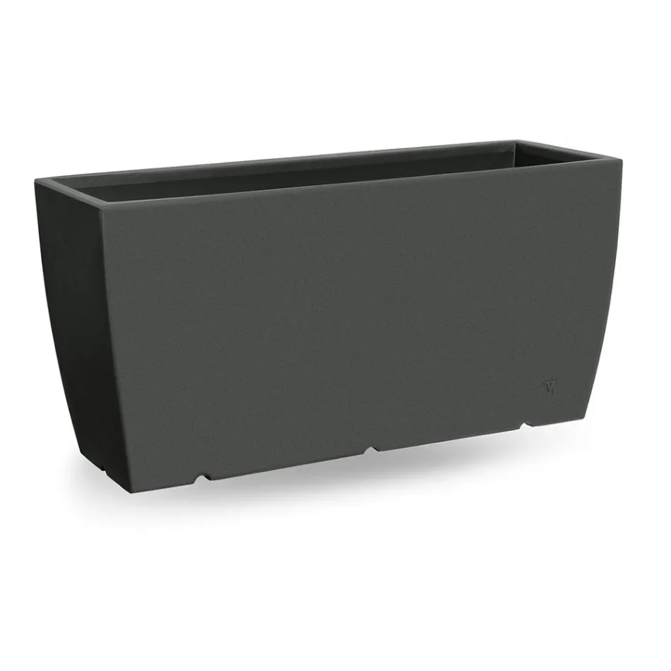 Vaza de exterior dreptunghiulara din polietilena Made in Italy - Albarone Viadurini
