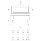 Vaza de exterior dreptunghiulara din polietilena Made in Italy - Albarone Viadurini