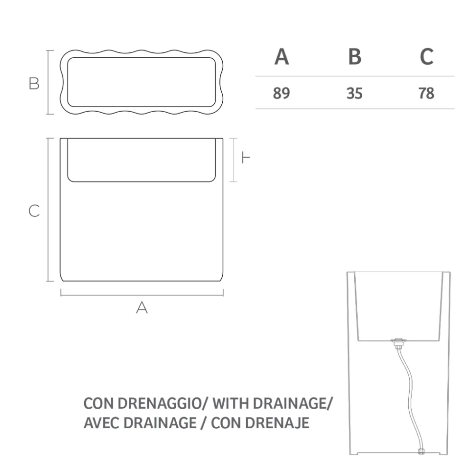 Ghiveci de grădină strălucitor din polietilenă albă, fabricat în Italia - Crizia Viadurini