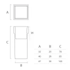 Ghiveci pătrat de grădină din polietilenă colorată, fabricat în Italia - Vidal Viadurini