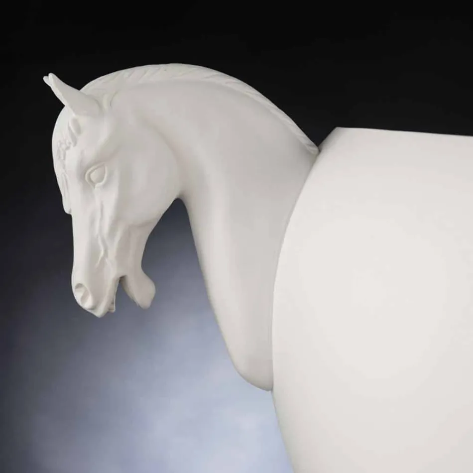 Vaza de interior în ceramică albă sau aur de 24k Handmade în Italia - Jacky Viadurini