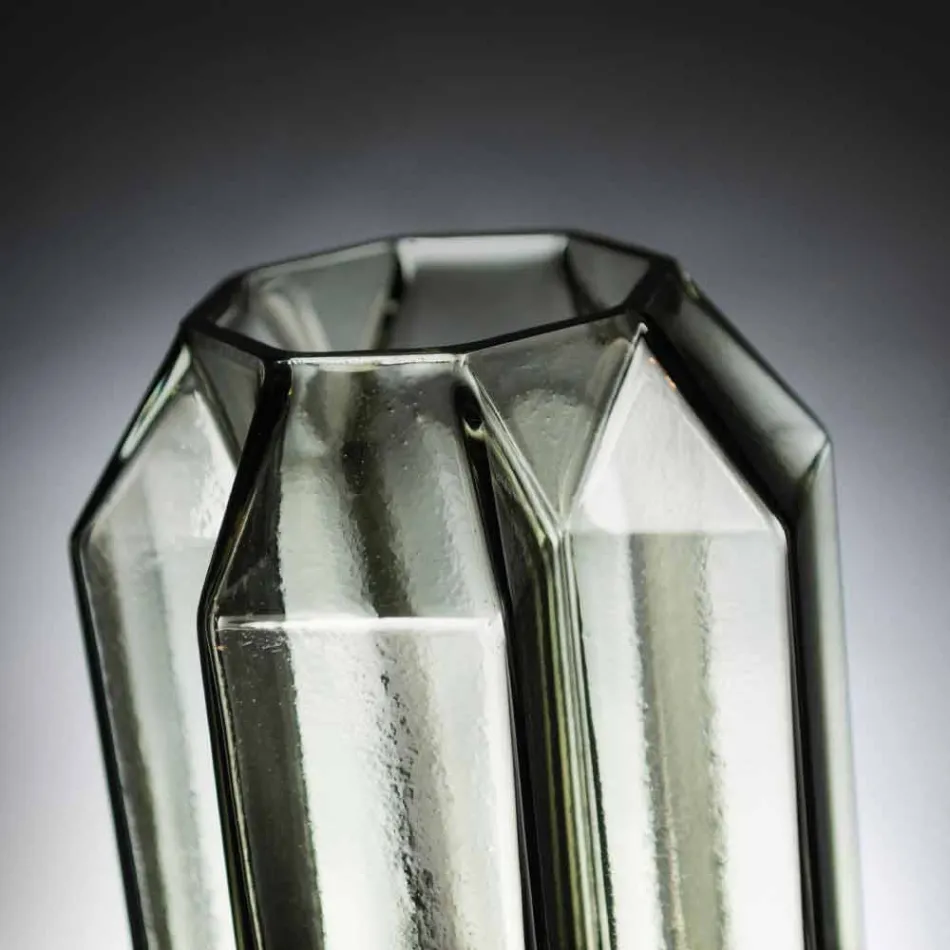 Vază de interior din sticlă lustruită Fabricată manual în Italia - Flock Viadurini