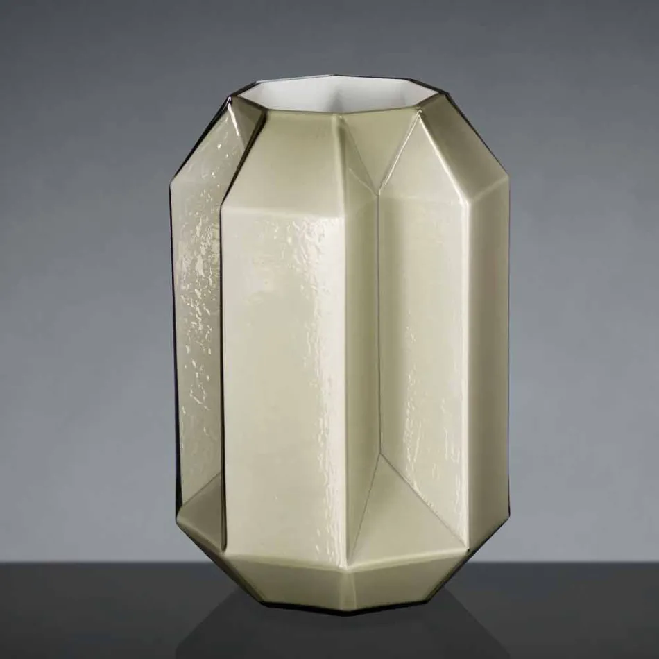 Vază de interior din sticlă lustruită Fabricată manual în Italia - Flock Viadurini