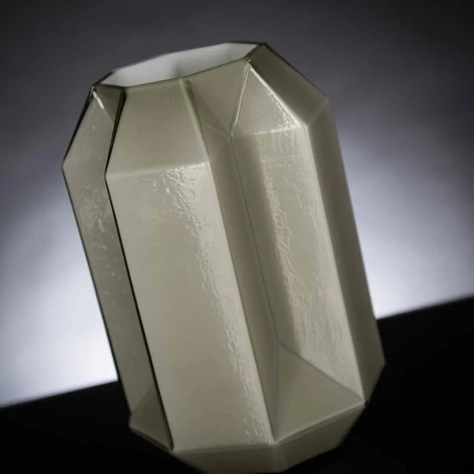 Vază de interior din sticlă lustruită Fabricată manual în Italia - Flock Viadurini