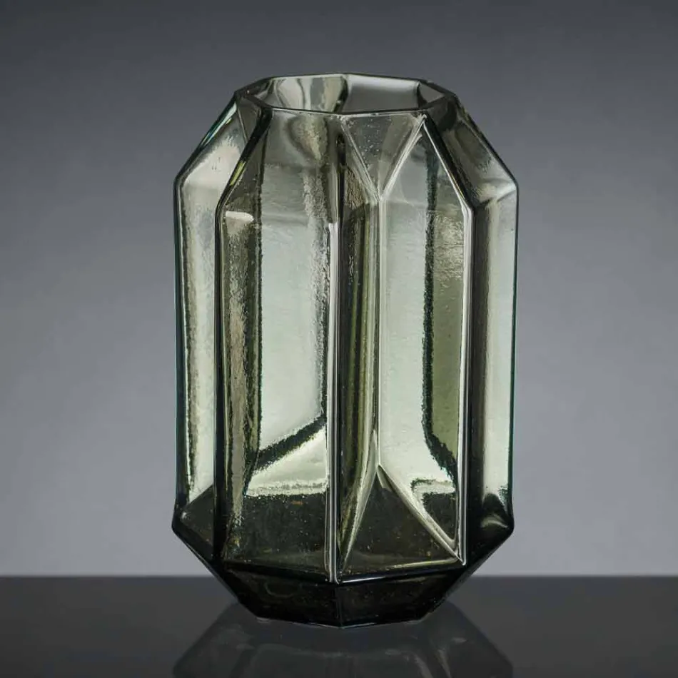 Vază de interior din sticlă lustruită Fabricată manual în Italia - Flock Viadurini