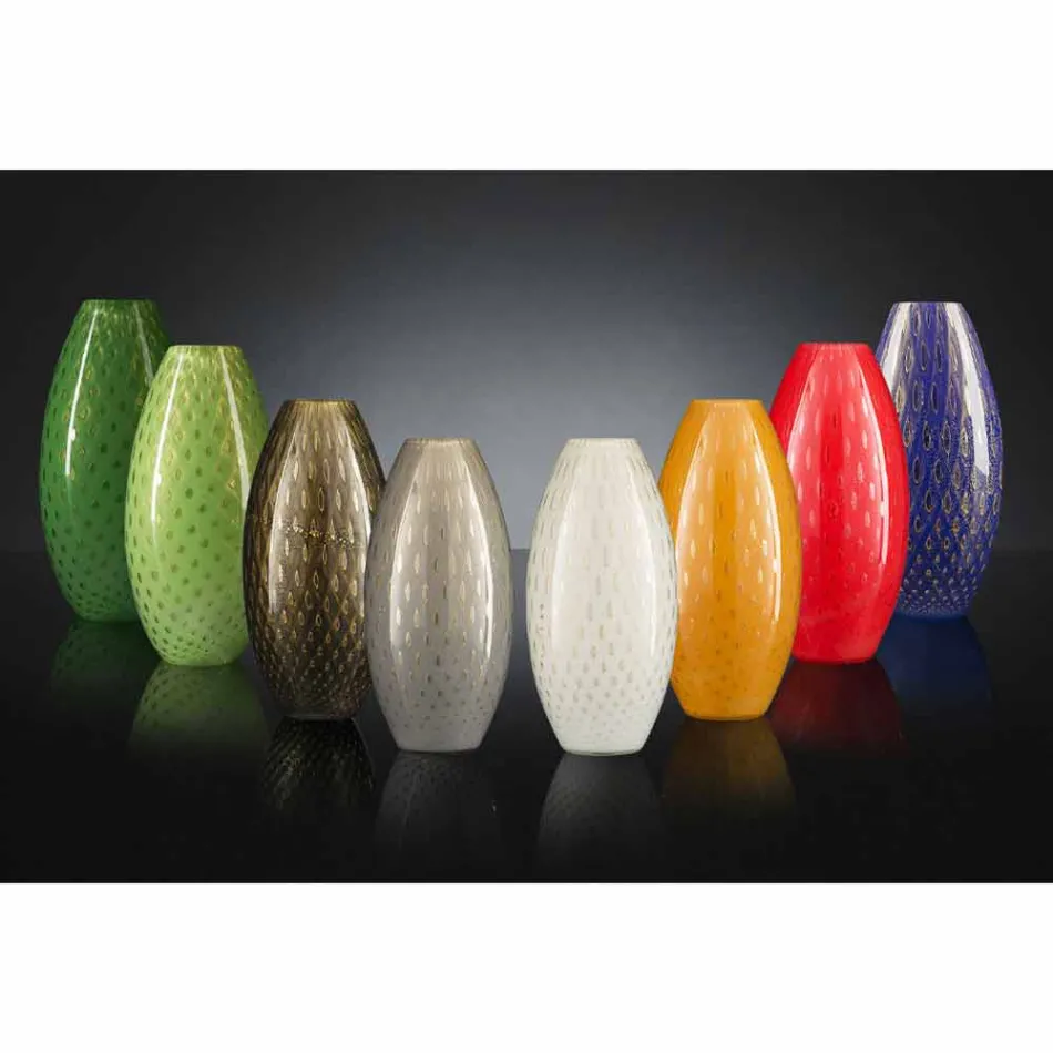 Vaza de interior din sticlă suflată de Murano colorată fabricată în Italia - Asper Viadurini