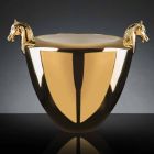 Vază decorativă artizanală din ceramică albă sau aur 24k Made in Italy - Jakcy Viadurini