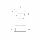 Vaza decorativă colorată Slide Vaza modernă de polietilenă realizată în Italia Viadurini