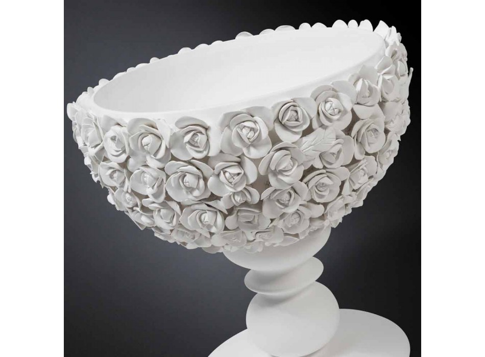 Vaza decorativa de interior din ceramica Biana cu decor Made in Italy - Camogli Viadurini