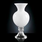 Vaza decorativă de interior din sticlă albă și transparentă Made in Italy - Frodino Viadurini