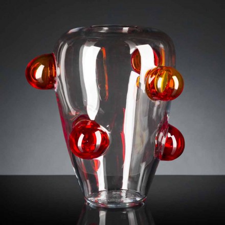 Vaza decorativă de interior din sticlă suflată de Murano Fabricată în Italia - Rovigo Viadurini
