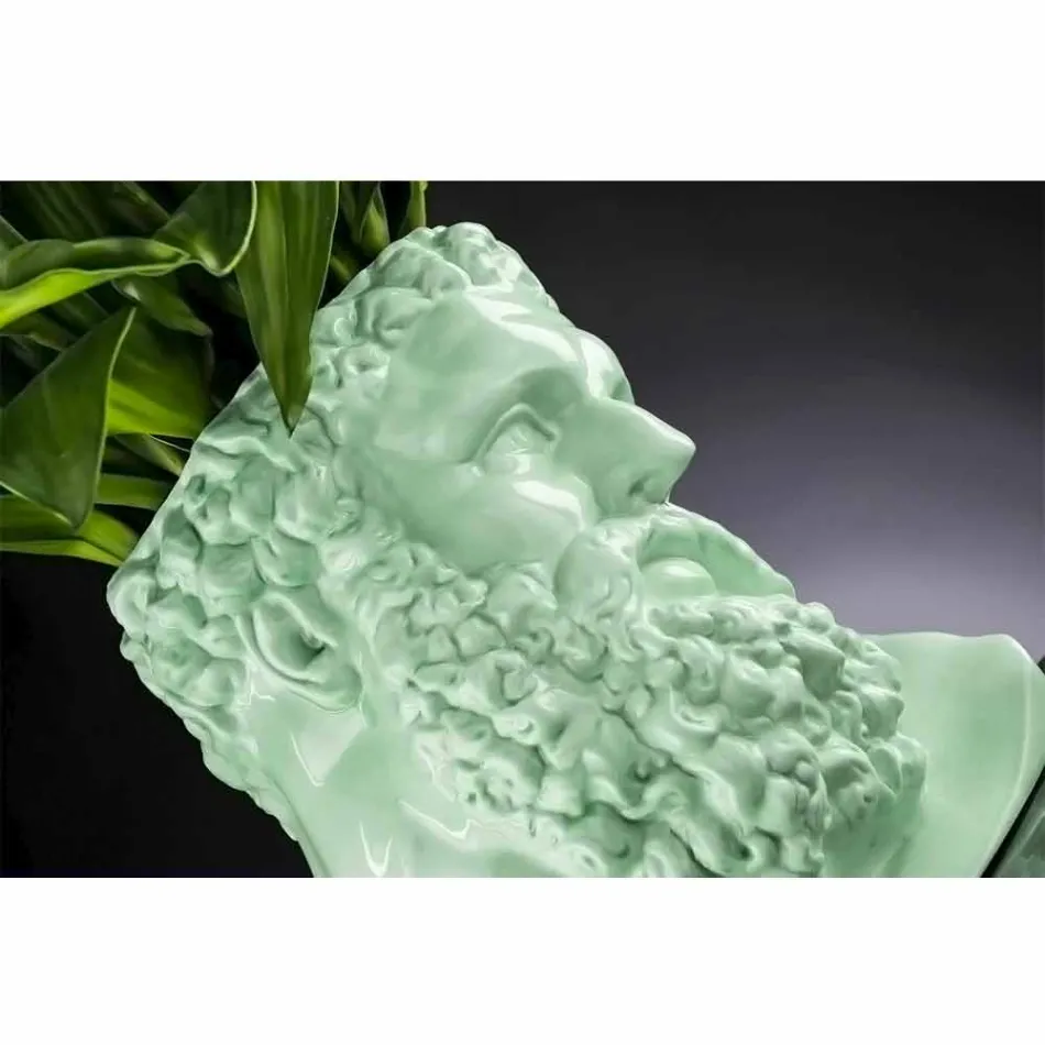 Vază decorativă din ceramică colorată manuală Made in Italy - Maciste Viadurini