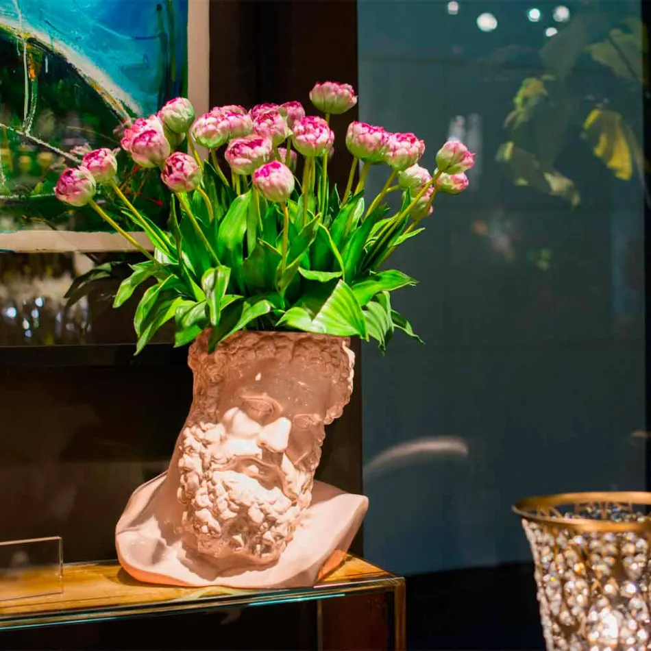 Vază decorativă din ceramică colorată manuală Made in Italy - Maciste Viadurini