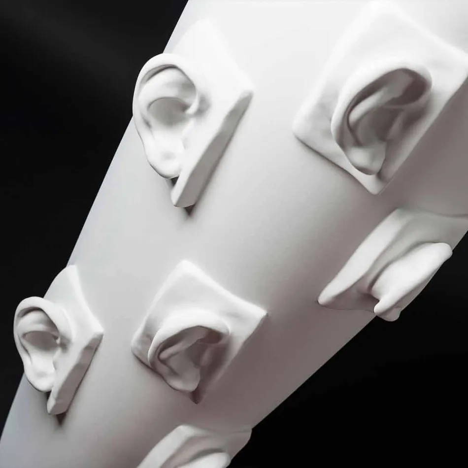 Vaza decorativă din ceramică cu decorațiuni realizate manual în Italia - Capuano Viadurini