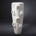 Vaza decorativă din ceramică cu decorațiuni realizate manual în Italia - Capuano