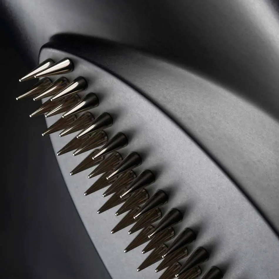 Vaza decorativă din ceramică neagră mată Fabricată manual în Italia - Medina Viadurini