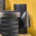 Vaza decorativă din ceramică neagră mată Fabricată manual în Italia - Medina Viadurini