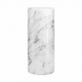 Vază decorativă din marmură albă de Carrara fabricată în design italian - Nevea