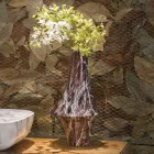 Vaza decorativă în marmură roșie cu vene albe Made in Italy - Original Viadurini