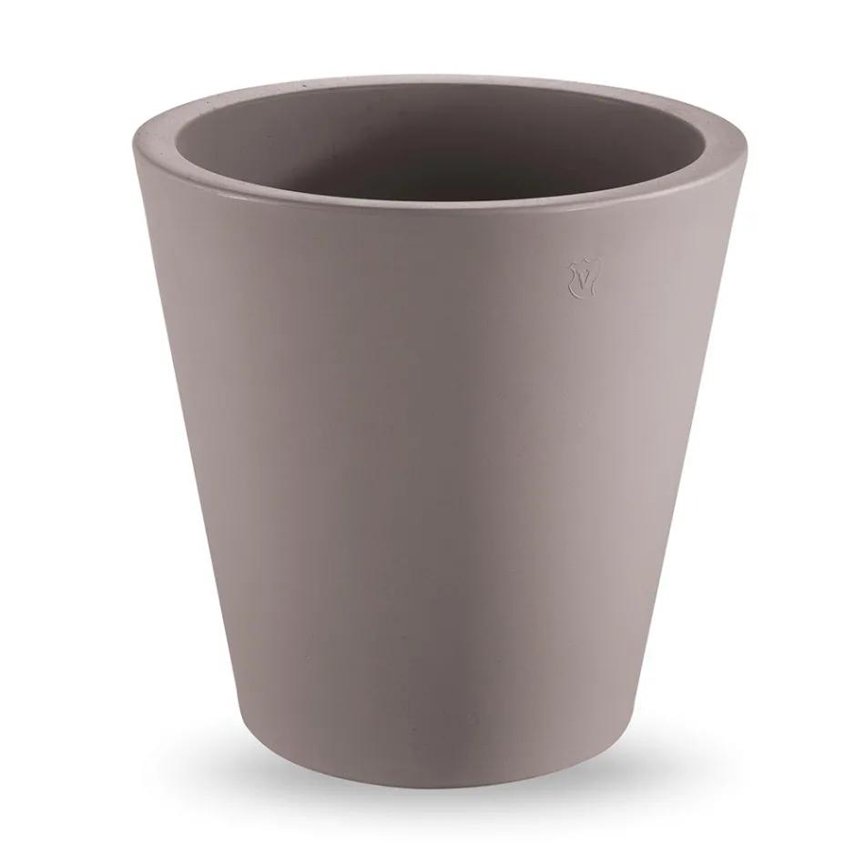 Vaza decorativa rotunda din polietilena colorata Made in Italy - Mengo Viadurini