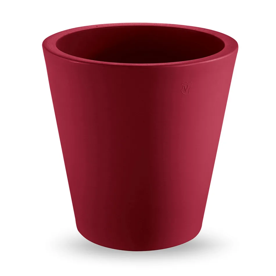 Vaza decorativa rotunda din polietilena colorata Made in Italy - Mengo Viadurini