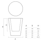 Vaza decorativa rotunda din polietilena colorata Made in Italy - Mengo Viadurini