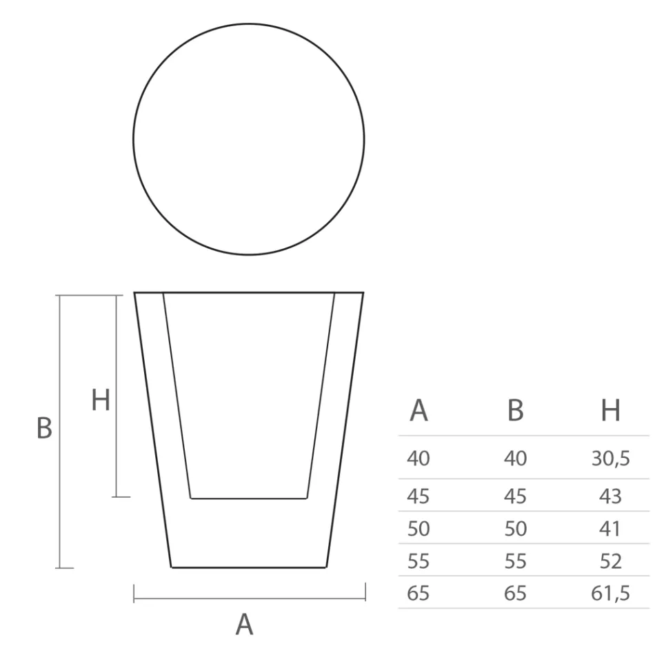 Vaza decorativa rotunda din polietilena colorata Made in Italy - Mengo Viadurini
