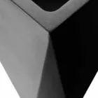 Vază decorativă din polietilenă cu design pătrat Made in Italy - Bonina Viadurini