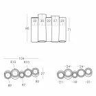 Luminos decorativ vaza Slide Bamboo de design modern realizat în Italia Viadurini