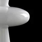 Vaza decorativă modernă din ceramică albă realizată manual în Italia - Tulipo Viadurini